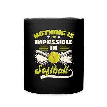 Entraîneur sportif de softball - Mug uni - noir - Devant