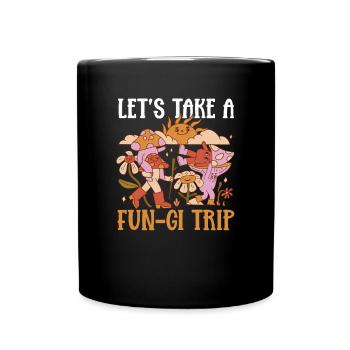 Collecting morels fungal mycologist - Full Colour Mug - black - Front