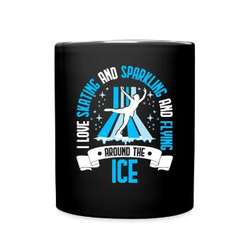 Ice skating Ice skaters - Full Colour Mug - black - Front