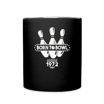 Né pour Bowling Anniversaire 1972 Chemise de bowling - Mug uni - noir - Devant
