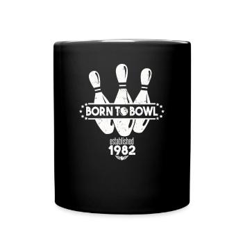 Born to Bowl Birthday 1982 Bowling Shirt - Full Colour Mug - black - Front