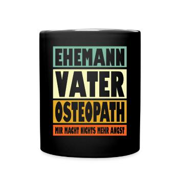 Osteopath Vater Ehemann Held - Tasse einfarbig - Schwarz - Vorne