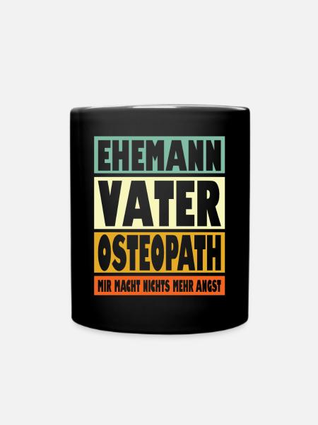 Osteopath Vater Ehemann Held - Tasse einfarbig - Schwarz