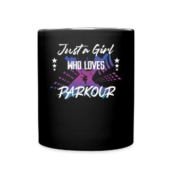 Parkour Free Running Traceur Girl - Full Colour Mug - black - Front