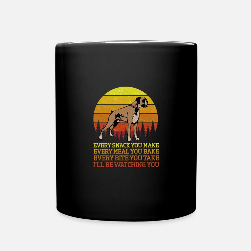 Boxer Hund Hunde Deutscher Boxer Geschenk - Tasse einfarbig - Schwarz