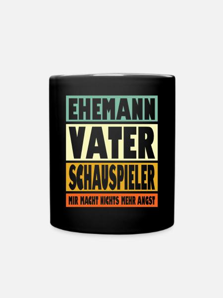 Schauspieler Vater Ehemann Held - Tasse einfarbig - Schwarz