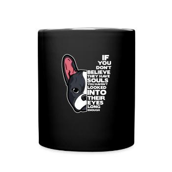 Boston Terrier Hund Hunde Hundeliebhaber Geschenk - Tasse einfarbig - Schwarz - Vorne
