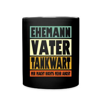 Tankwart Vater Ehemann Held - Tasse einfarbig - Schwarz - Vorne