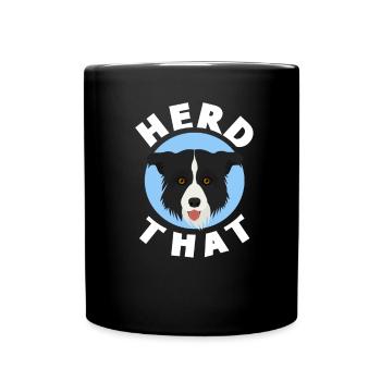 Border Collie - Tasse einfarbig - Schwarz - Vorne