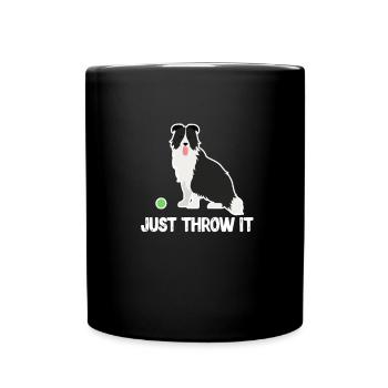 Border Collie - Tasse einfarbig - Schwarz - Vorne