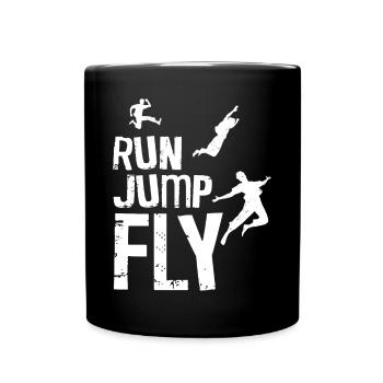 Parkour Free Running Traceur - Tasse einfarbig - Schwarz - Vorne