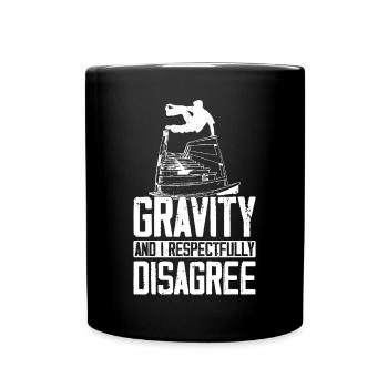 Parkour Free Running Traceur - Tasse einfarbig - Schwarz - Vorne