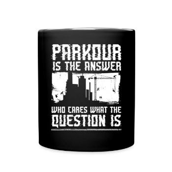 Parkour Free Running Traceur - Mug uni - noir - Devant