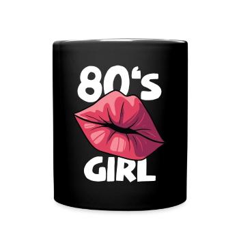 80s Girl 80s Party Eighties - Full Colour Mug - black - Front