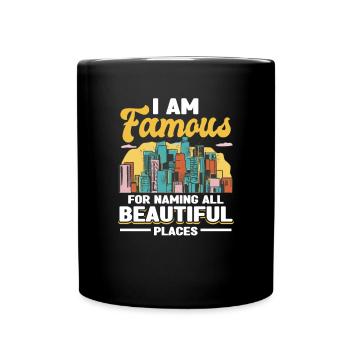 Tour Sightseeing US Amerikanischer Reiseleiter - Tasse einfarbig - Schwarz - Vorne