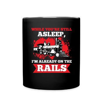 Railway Trainspotting Railway Engineer - Full Colour Mug - black - Front