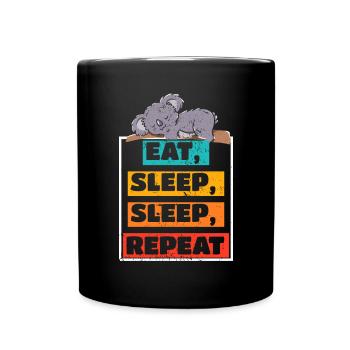 Koala Australia Koala Bear Pet Food Sleeping - Full Colour Mug - black - Front