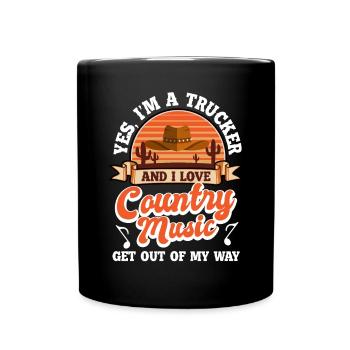 Gitarre Banjo Westernmusik Musiker - Tasse einfarbig - Schwarz - Vorne
