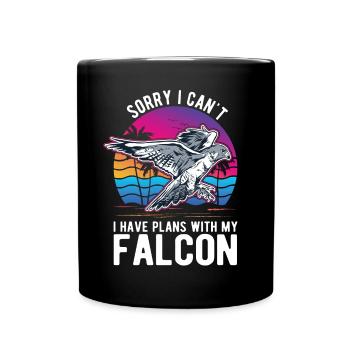 Falconer Gift Falconry Kestrel - Full Colour Mug - black - Front