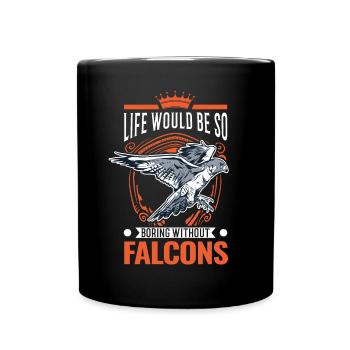 Falconer Gift Falconry Kestrel - Full Colour Mug - black - Front