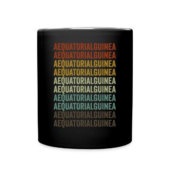 Equatorial Guinea Retro Vintage - Full Colour Mug - black - Front