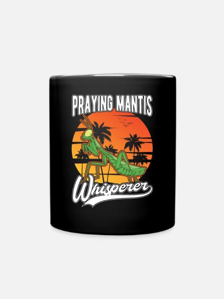 Gottesanbeterin Flüsterer Mantis Fangschrecke - Tasse einfarbig - Schwarz