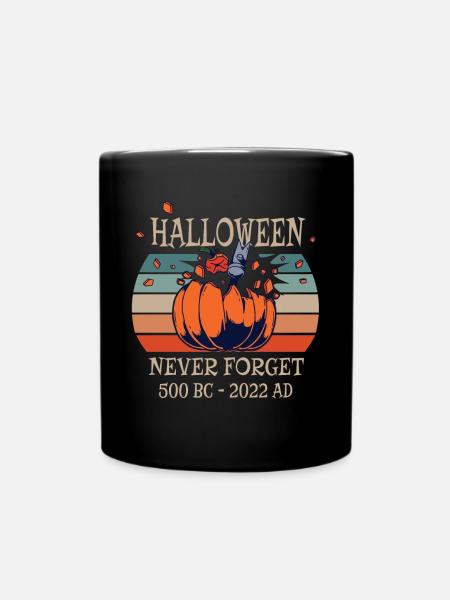 Halloween n’oubliez jamais le marteau de citrouille rétro - Mug uni - noir