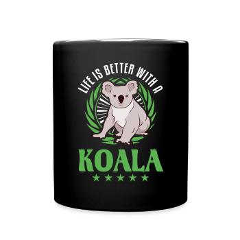 Life is better with a Koala Koala Bear - Full Colour Mug - black - Front