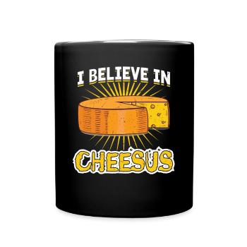 I believe in cheese - Gouda cheese - Full Colour Mug - black - Front
