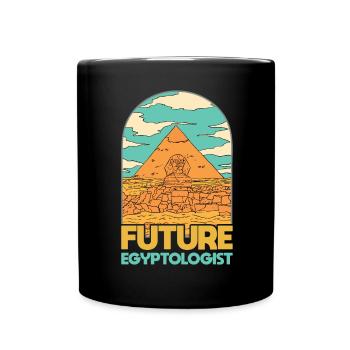 Zukünftiger Ägyptologe - Tasse einfarbig - Schwarz - Vorne
