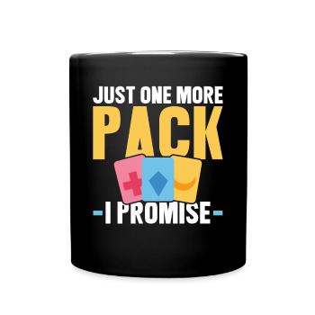 Nur Noch Eine Packung - Versprochen - Sammelkarte - Tasse einfarbig - Schwarz - Vorne