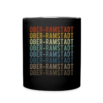 Ober-Ramstadt Stadt Retro Vintage - Tasse einfarbig - Schwarz - Vorne
