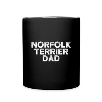 Norfolk Terrier Papa - Tasse einfarbig - Schwarz - Vorne