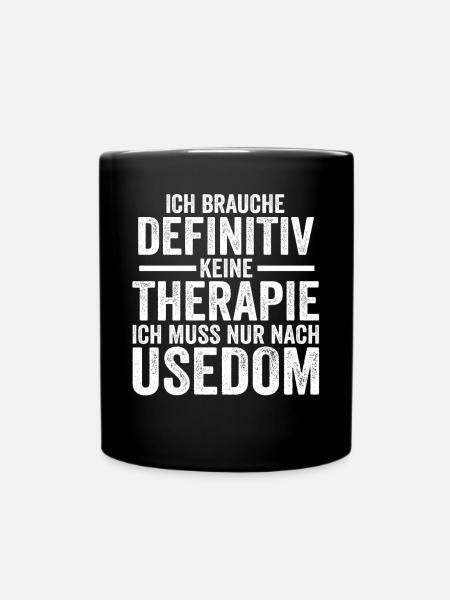 Ostsee Usedom - Tasse einfarbig - Schwarz