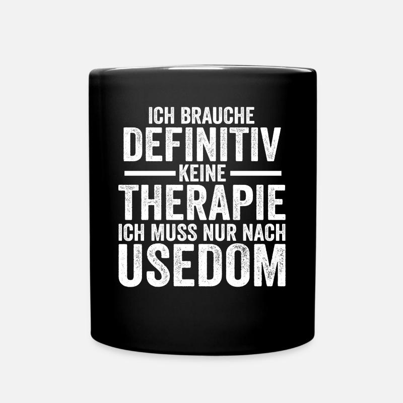 Ostsee Usedom - Tasse einfarbig - Schwarz