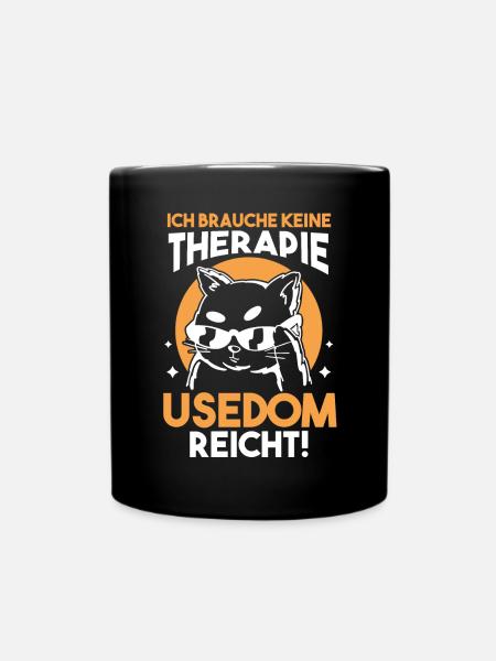 Ostsee Usedom - Tasse einfarbig - Schwarz