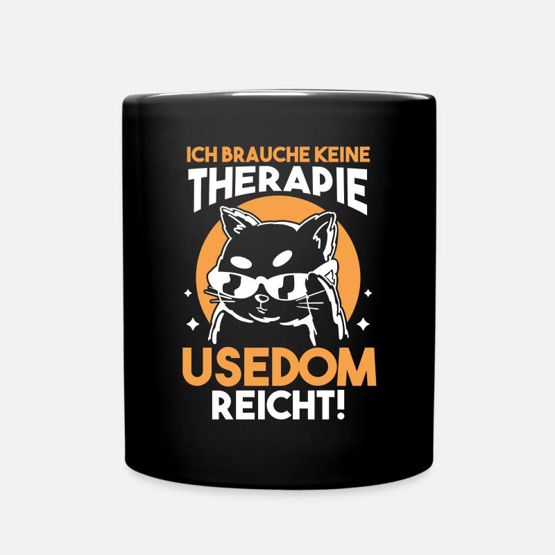 Ostsee Usedom - Tasse einfarbig - Schwarz
