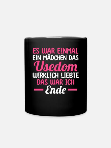 Ostsee Usedom - Tasse einfarbig - Schwarz