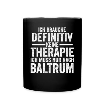 Nordsee Baltrum - Tasse einfarbig - Schwarz - Vorne