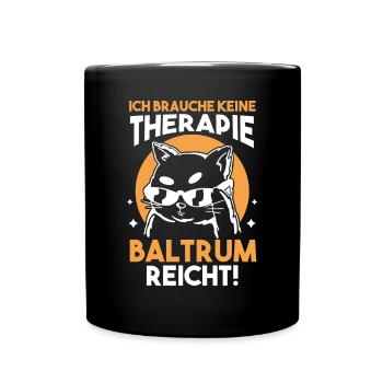 Nordsee Baltrum - Tasse einfarbig - Schwarz - Vorne
