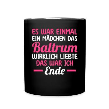 Nordsee Baltrum - Tasse einfarbig - Schwarz - Vorne