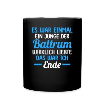 Nordsee Baltrum - Tasse einfarbig - Schwarz - Vorne
