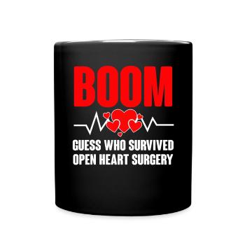 Open Heart Surgery Gift - Full Colour Mug - black - Front