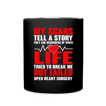 Open Heart Surgery Gift - Full Colour Mug - black - Front