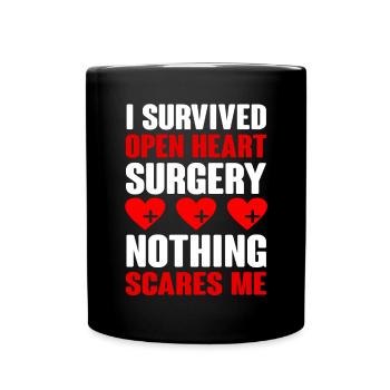 Open Heart Surgery Gift - Full Colour Mug - black - Front