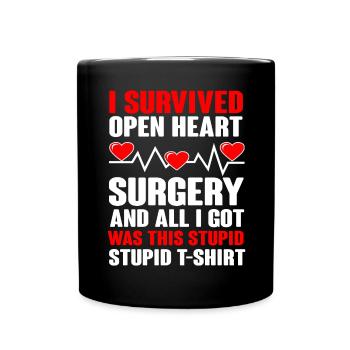 Open Heart Surgery Gift - Full Colour Mug - black - Front