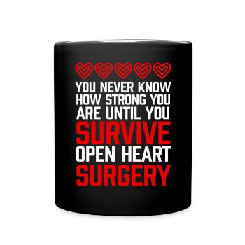 Open Heart Surgery Gift - Full Colour Mug - black - Front