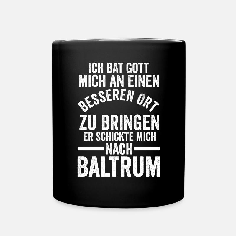 Nordsee Baltrum - Tasse einfarbig - Schwarz