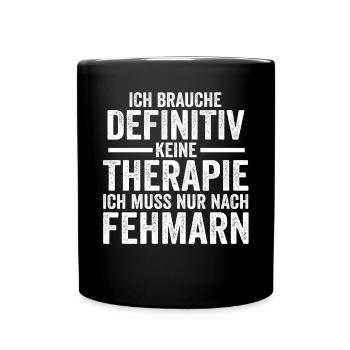 Ostsee Fehmarn - Tasse einfarbig - Schwarz - Vorne