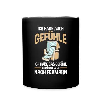 Ostsee Fehmarn - Tasse einfarbig - Schwarz - Vorne